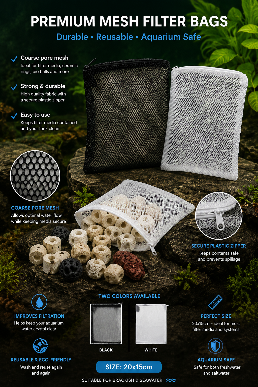 Coarse Mesh Filter Media Bags
