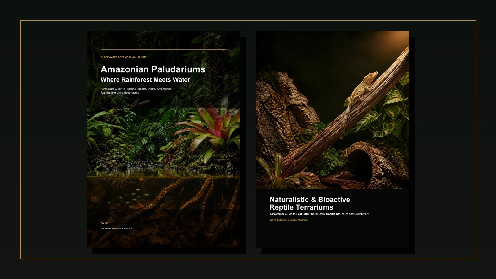 The Amazonian Paludariums and Naturalistic and Bioactive Reptile Terrariums guide covers together.