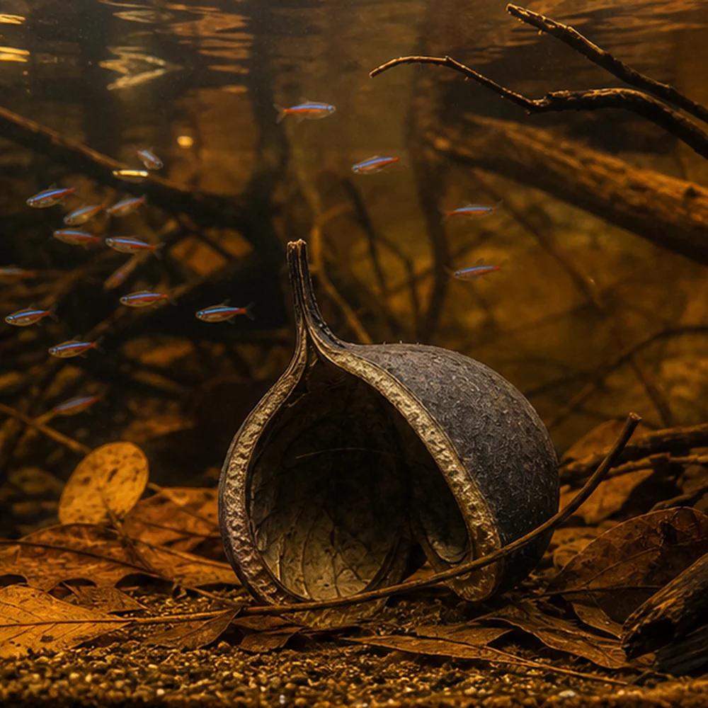 Buddha Nut (Pterygota alata) - Natural Seed Pod illustrative habitat scene - wider habitat