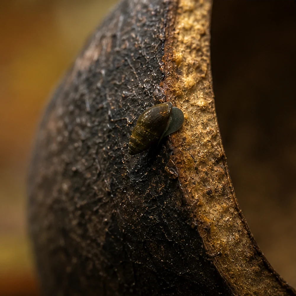 Buddha Nut (Pterygota alata) - Natural Seed Pod illustrative habitat scene - texture detail