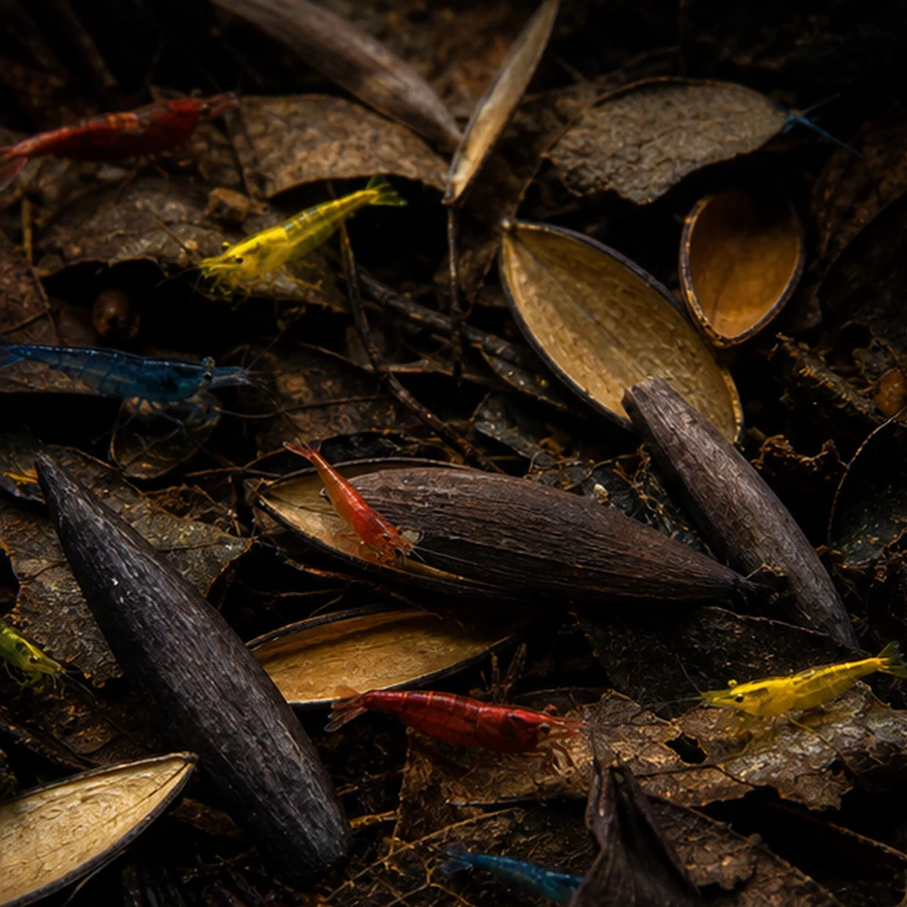Canoinhas Pods (Funtumia elastica) - Natural Seed Pods illustrative habitat scene - habitat floor
