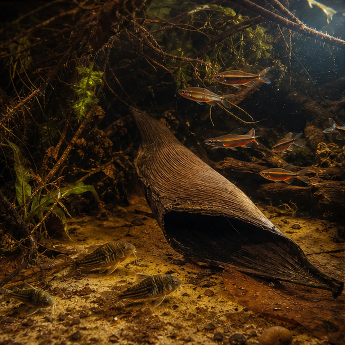 Palmyrah Male Sheath illustrative context scene - community habitat