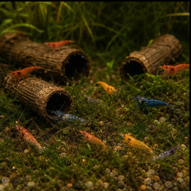 Musa Stem illustrative aquarium habitat look sample - shrimp moss route