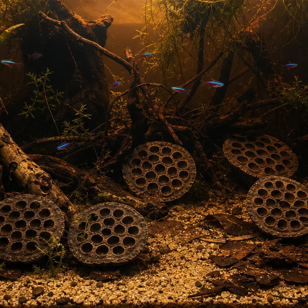 Lotus Seed Pods – Aquarium Botanicals illustrative aquarium mood