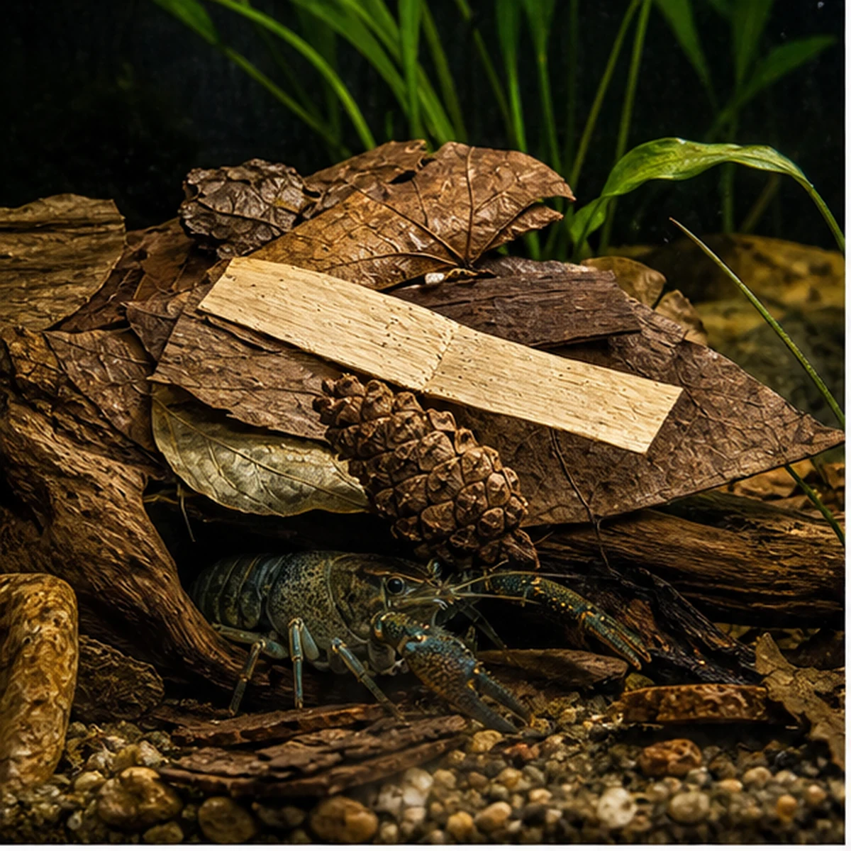 Crayfish / Crab Forage & Cover Pack - 40-100L illustrative habitat context scene