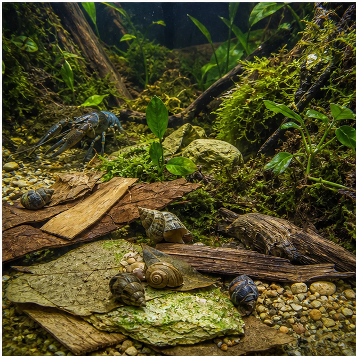 Crayfish / Crab Forage & Cover Pack - 40-100L illustrative detail view scene