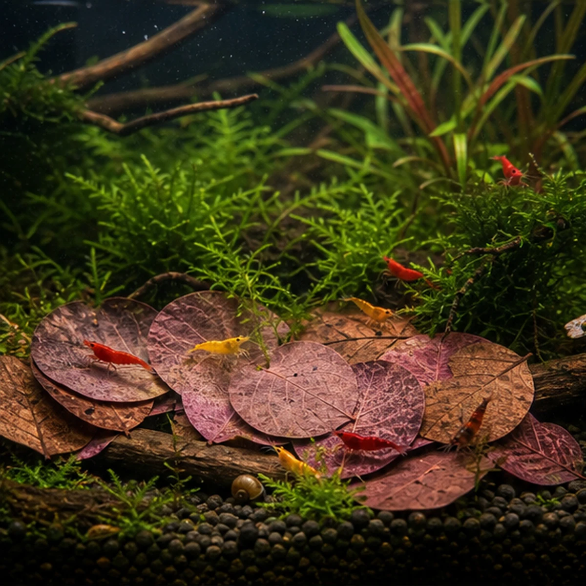 Shrimp Breeding / Low-Impact Nano Tannins Pack illustrative habitat context scene