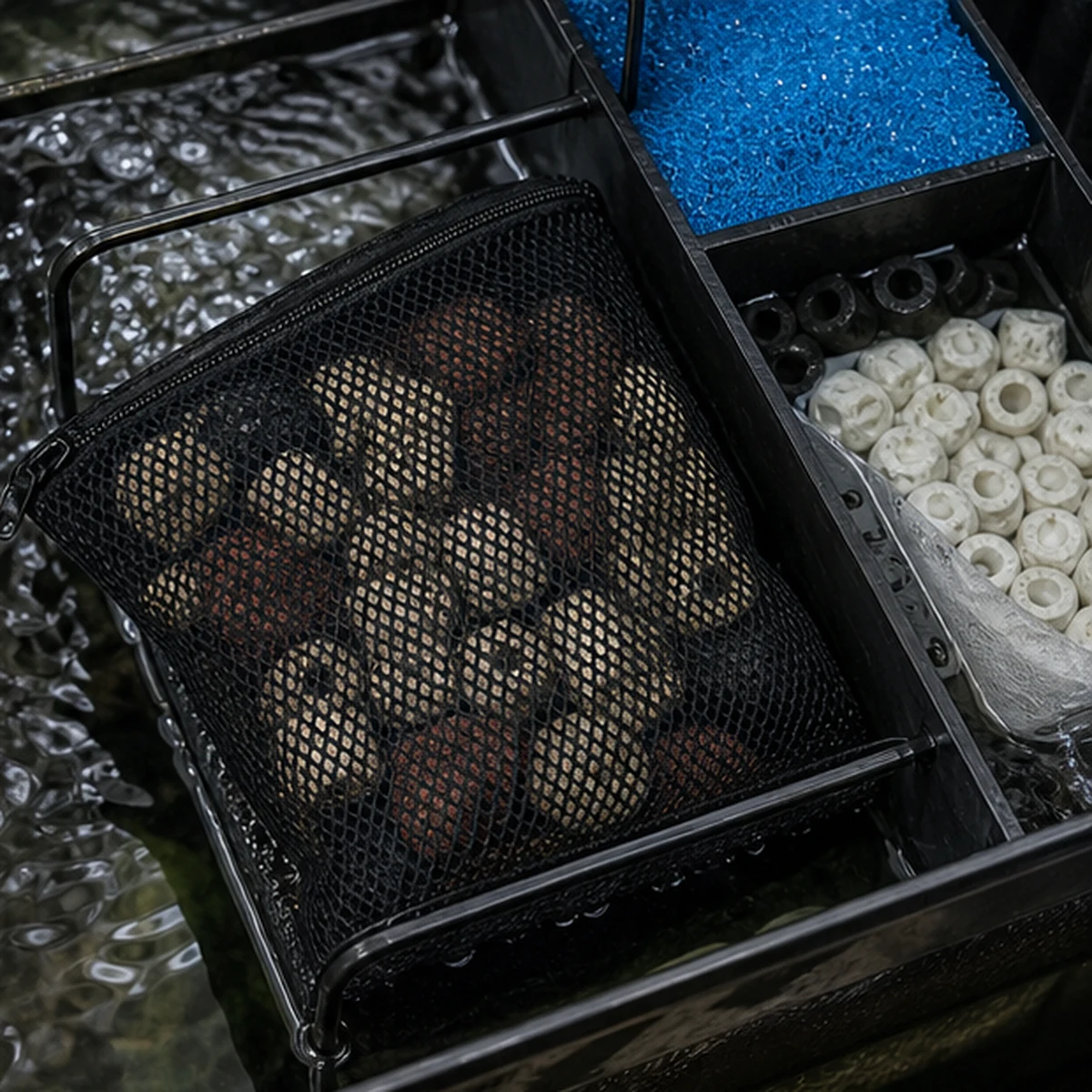 Coarse Mesh Filter Media Bags illustrative detail context scene