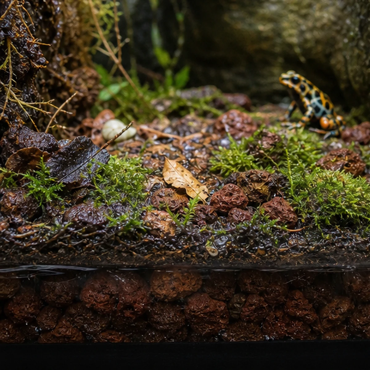 Natural Volcanic Lava Rock illustrative shelter route scene