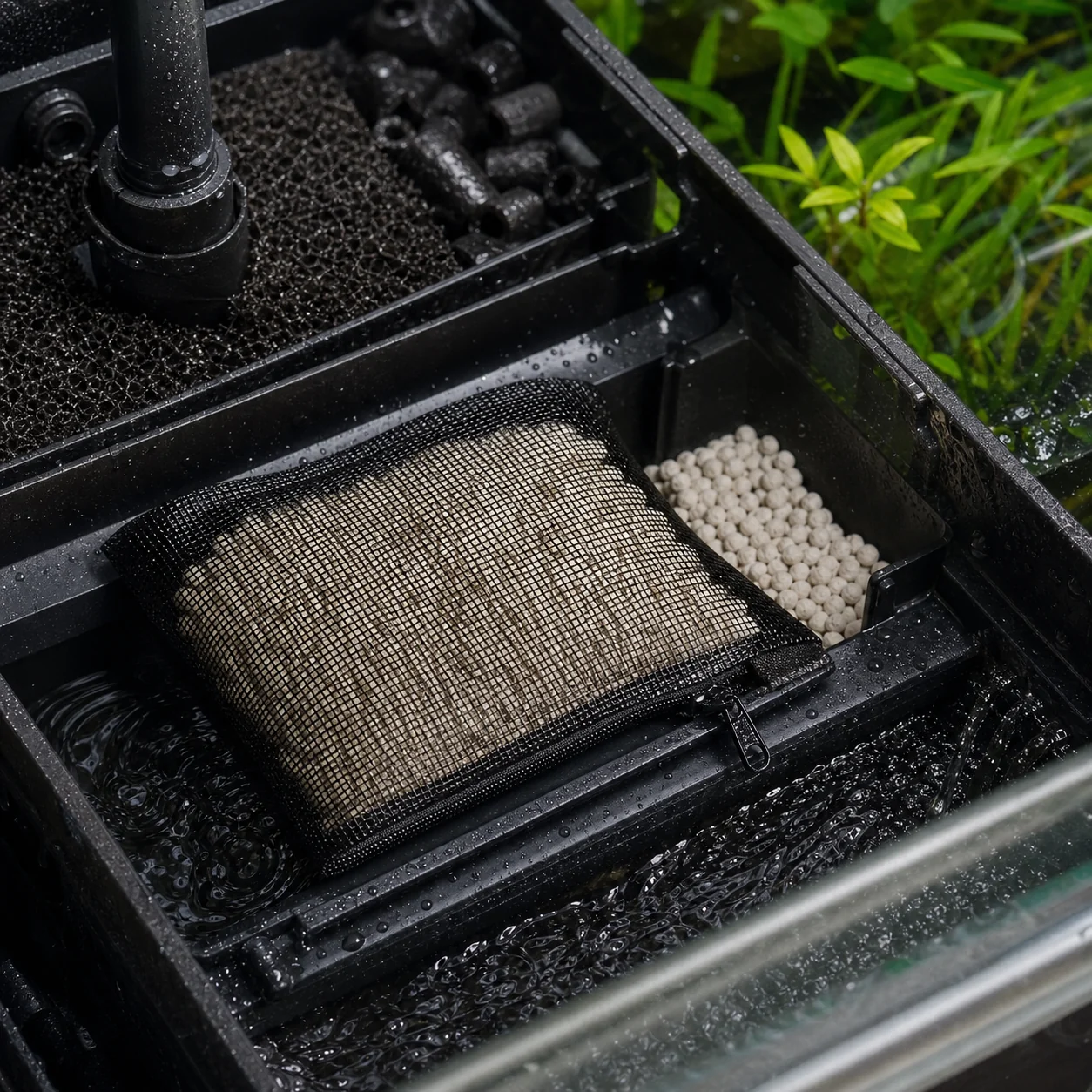 Natural Zeolite Granules illustrative removable filter media scene