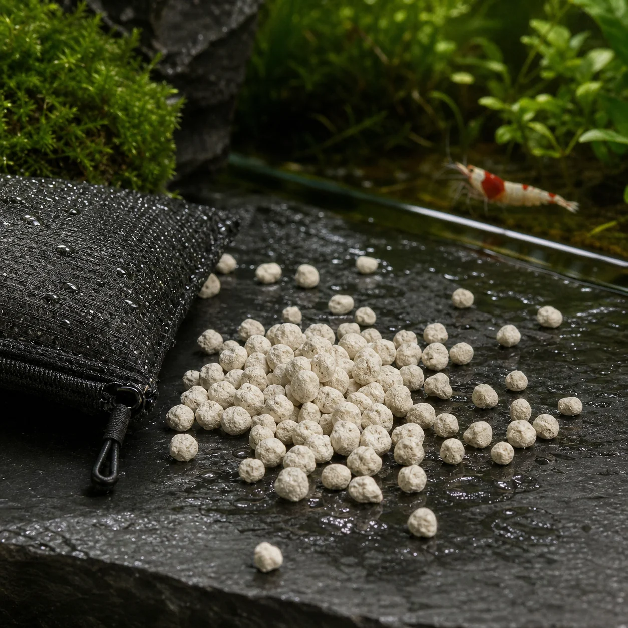 Natural Zeolite Granules illustrative detail context scene
