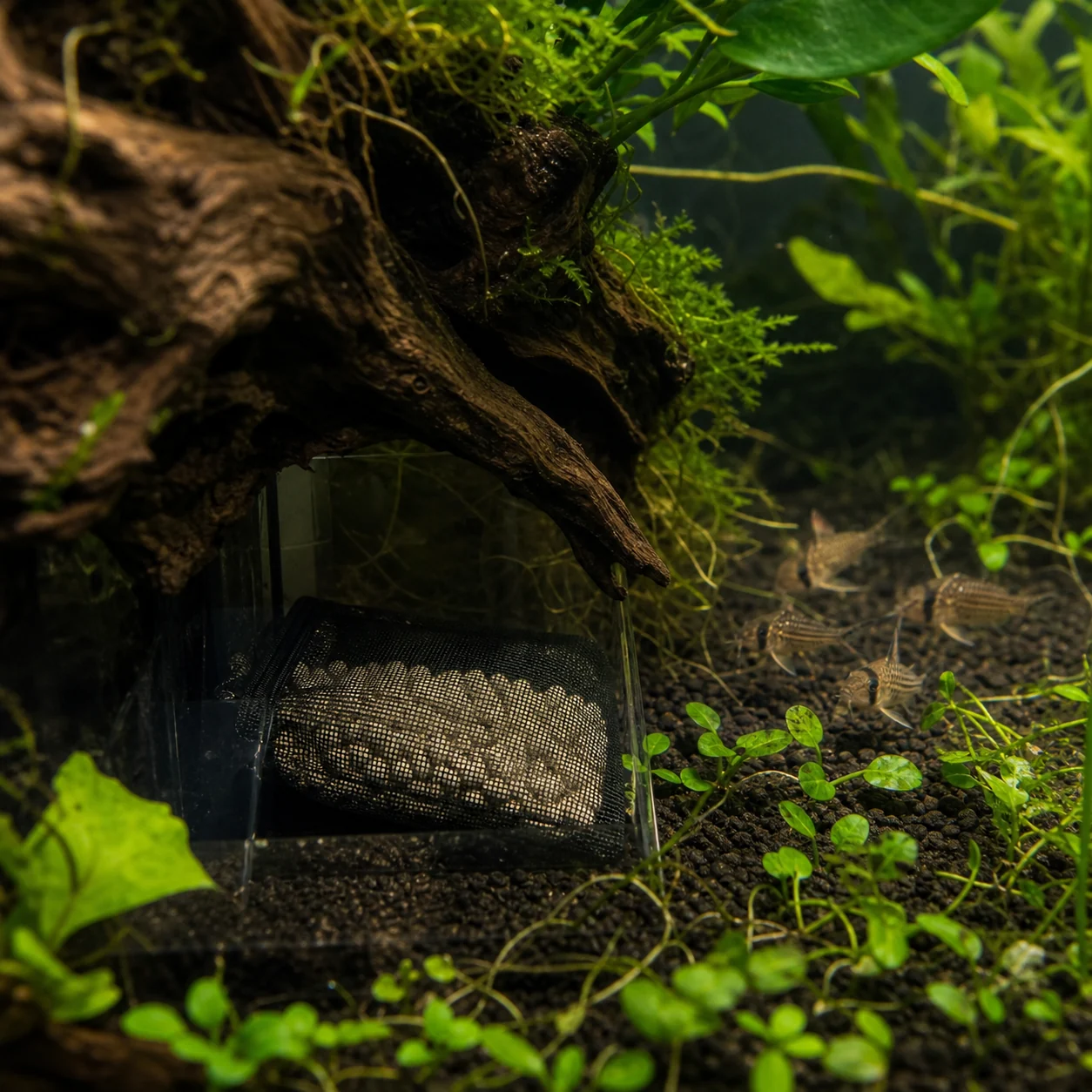 Natural Zeolite Granules illustrative aquarium media context scene