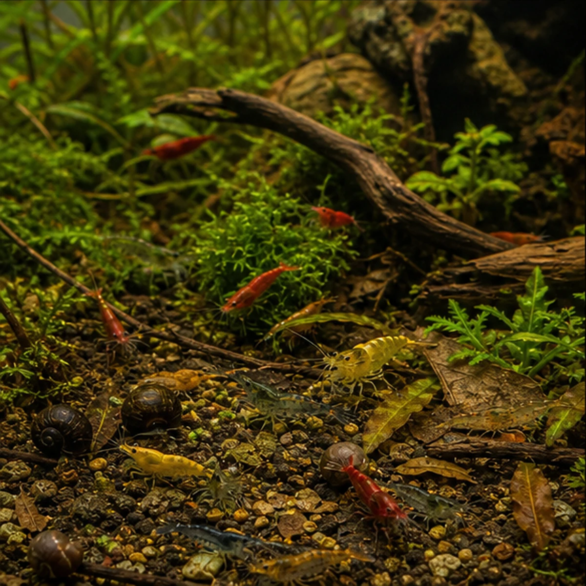 Shrimp Snail Pleco Food & Botanical Bundle: LEAF MATERIALS