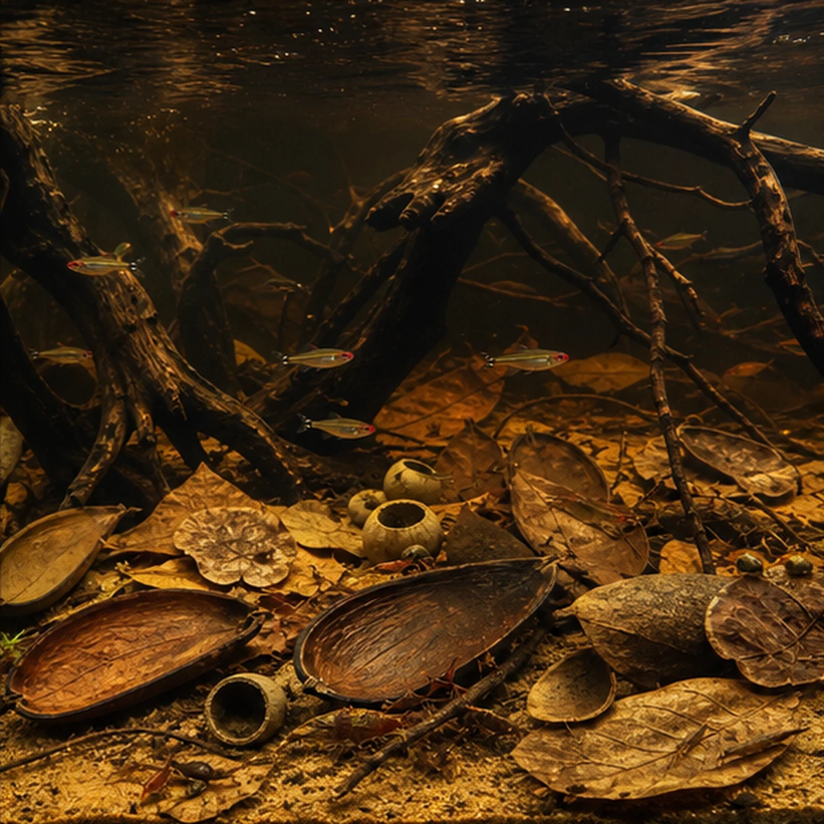 Blackwater Botanical Pack – Pods, Cups, Nuts & Leaf Litter wide habitat route illustrative product-world scene