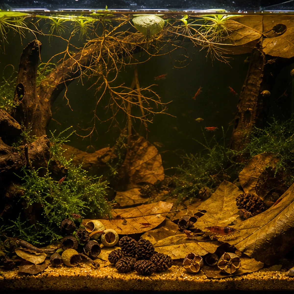 Nano Blackwater Botanical Box – up to 30L wide habitat route illustrative product-world scene