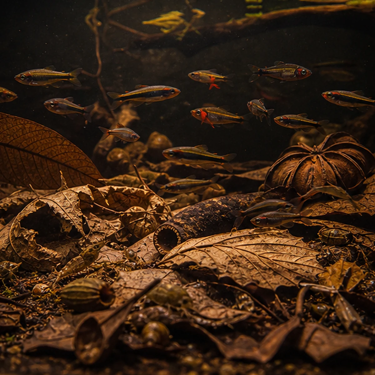 Blackwater Botanical Box – Leaf-Litter, Pods & Tannins shelter and cover illustrative product-world scene