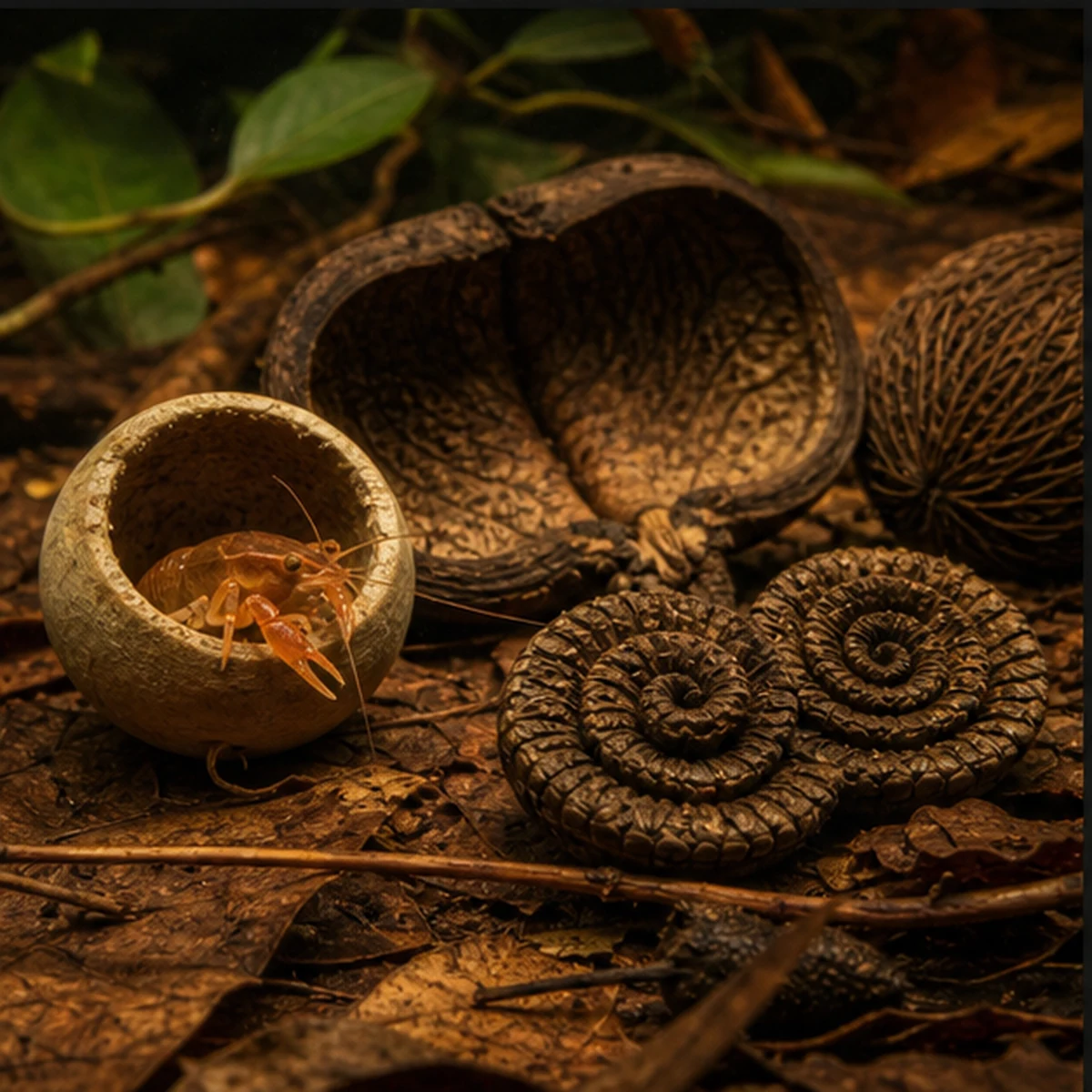 Blackwater Botanical Box – Pods, Seeds & Spirals shelter and cover aquascape illustration