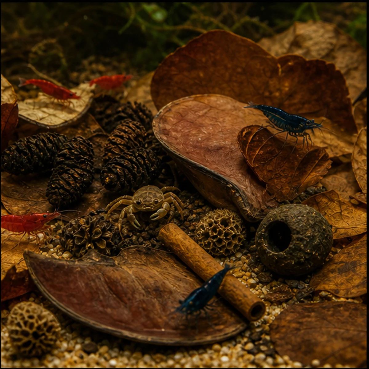 Blackwater Botanical Box – Pods, Leaves, Cones & Large Feature Piece grazing and botanical detail illustration