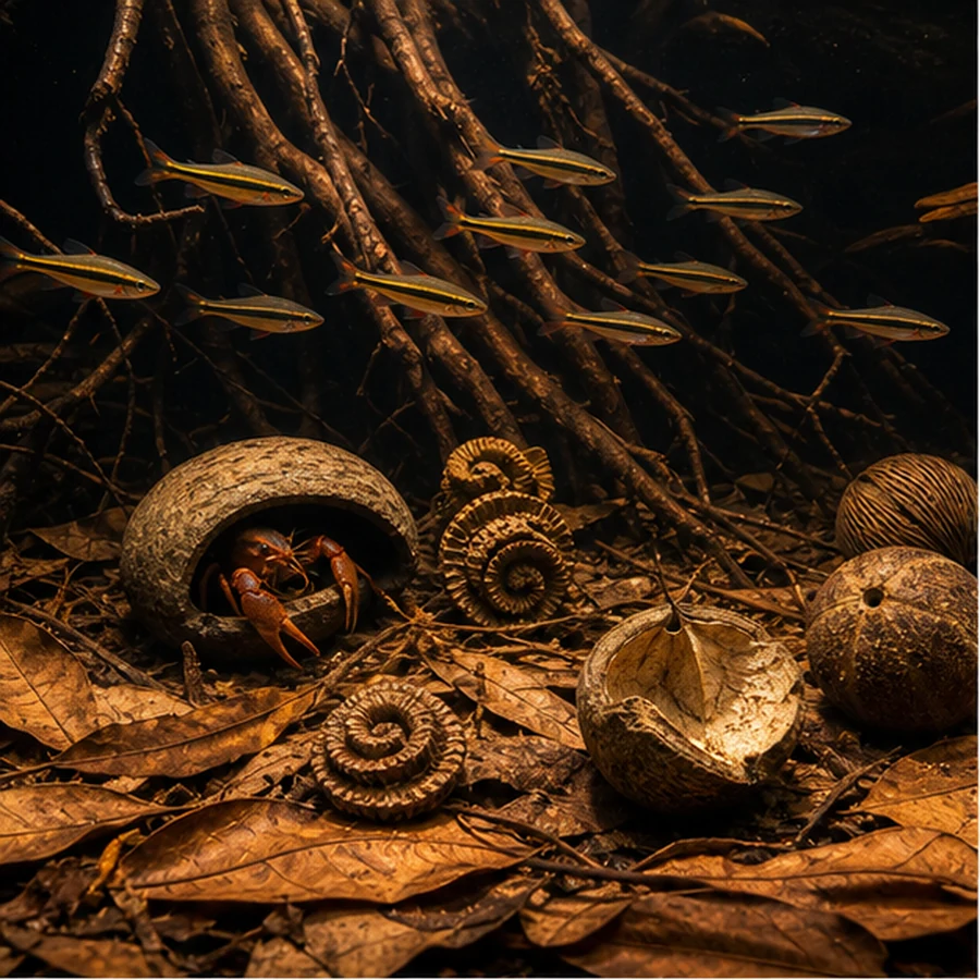 Blackwater Botanical Box – Big Structure, Shelters & Detail (Buddha Nut) illustrative product-world scene: Buddha Nut shelter route