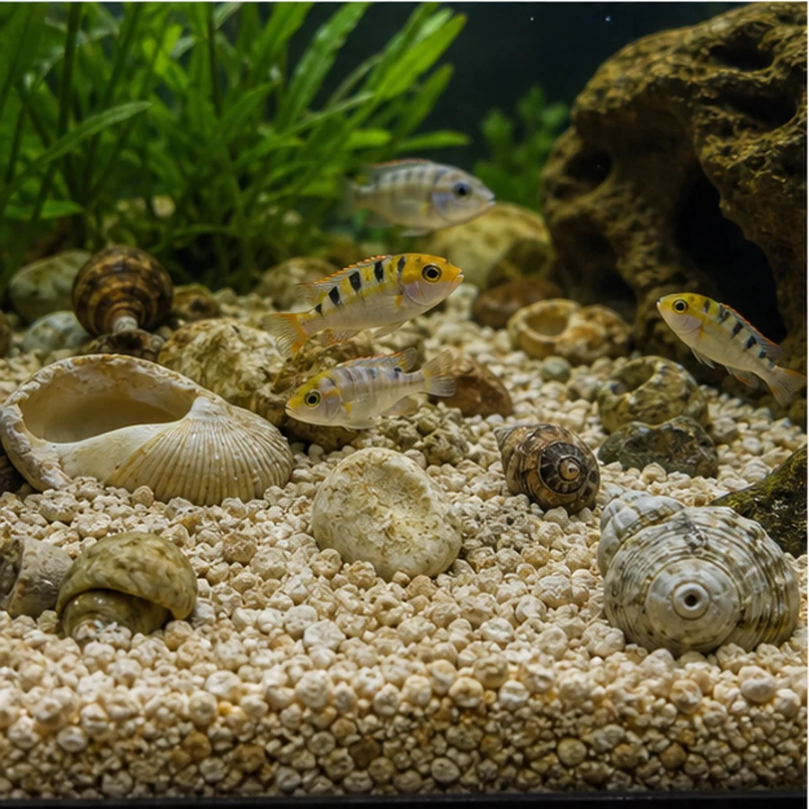CaribSea Crushed Coral / Aragonite illustrative product-world scene: Hard-water habitat context