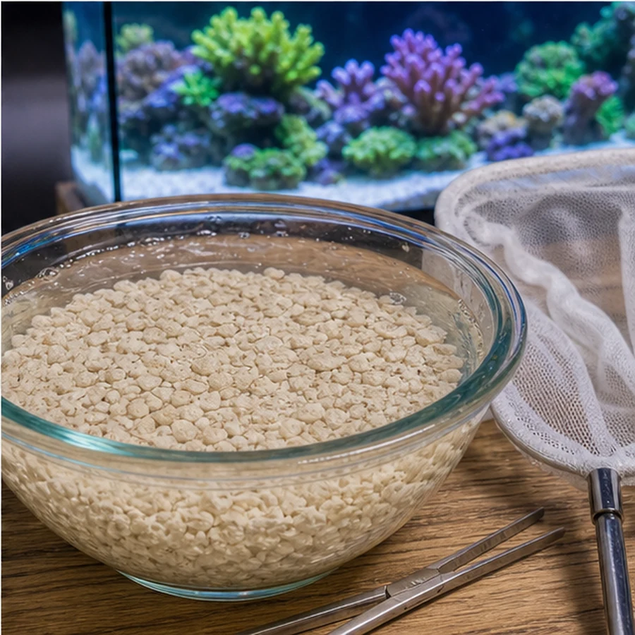 CaribSea Crushed Coral / Aragonite illustrative product-world scene: Rinse and preparation view