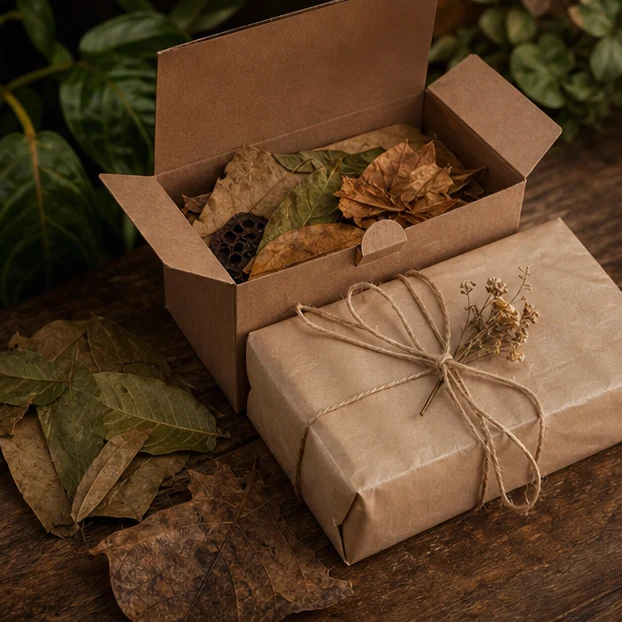 Blackwater Leaf Box illustrative context scene - botanical system