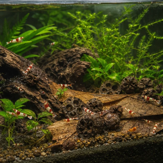 Shrimp Colony Starter Deluxe illustrative context scene - nano/shrimp habitat