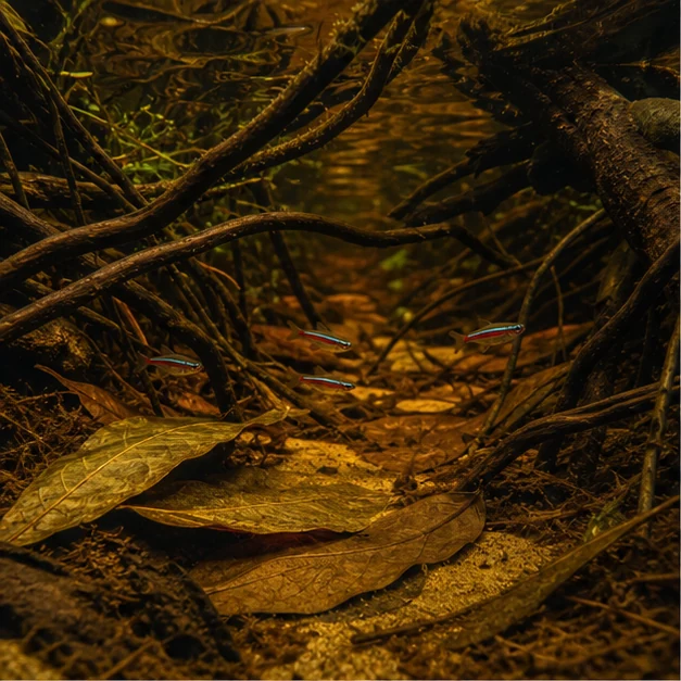 Ceylon Cocoa (Cacao) Leaves illustrative habitat scene - habitat floor