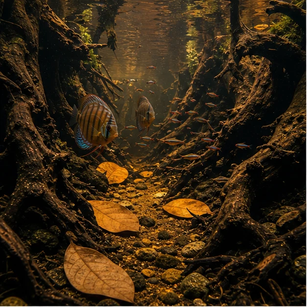 Jackfruit Leaves (Artocarpus heterophyllus) illustrative habitat scene - habitat floor
