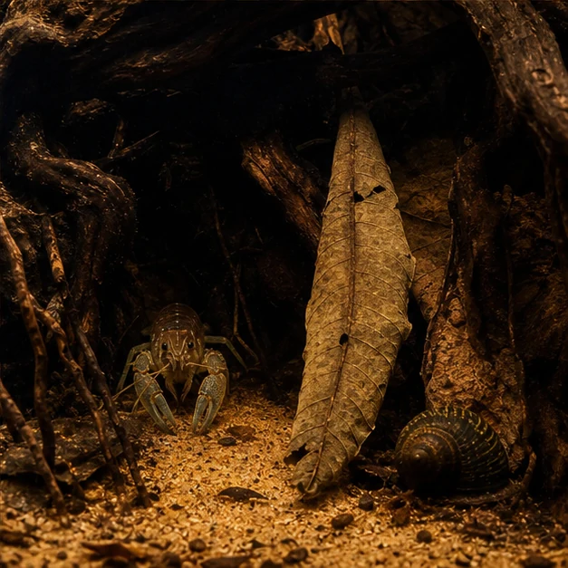Mango Leaves illustrative habitat scene - shelter context