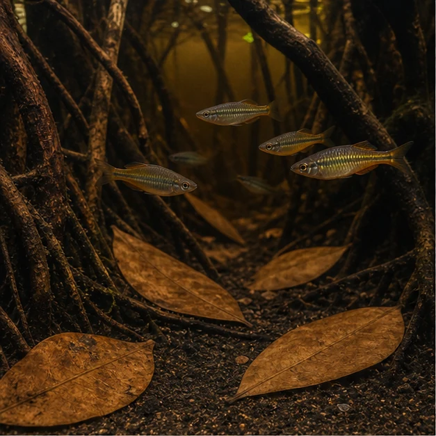 Mangrove Leaves illustrative habitat scene - habitat floor