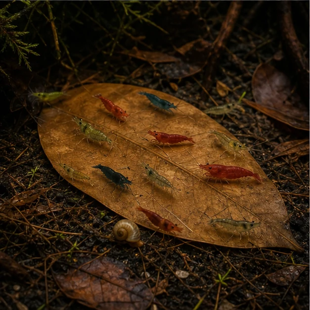Mangrove Leaves illustrative habitat scene - grazing detail