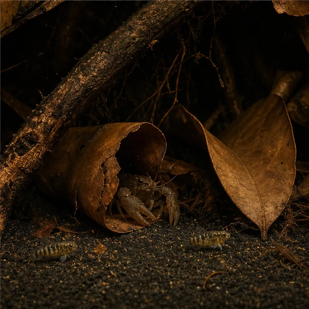 Mangrove Leaves illustrative habitat scene - shelter context