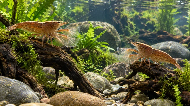 Bamboo and Vampire shrimp habitat arrangement