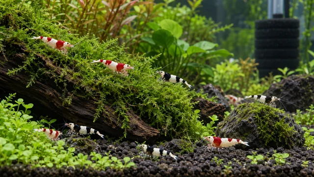 Crystal Bee shrimp habitat arrangement