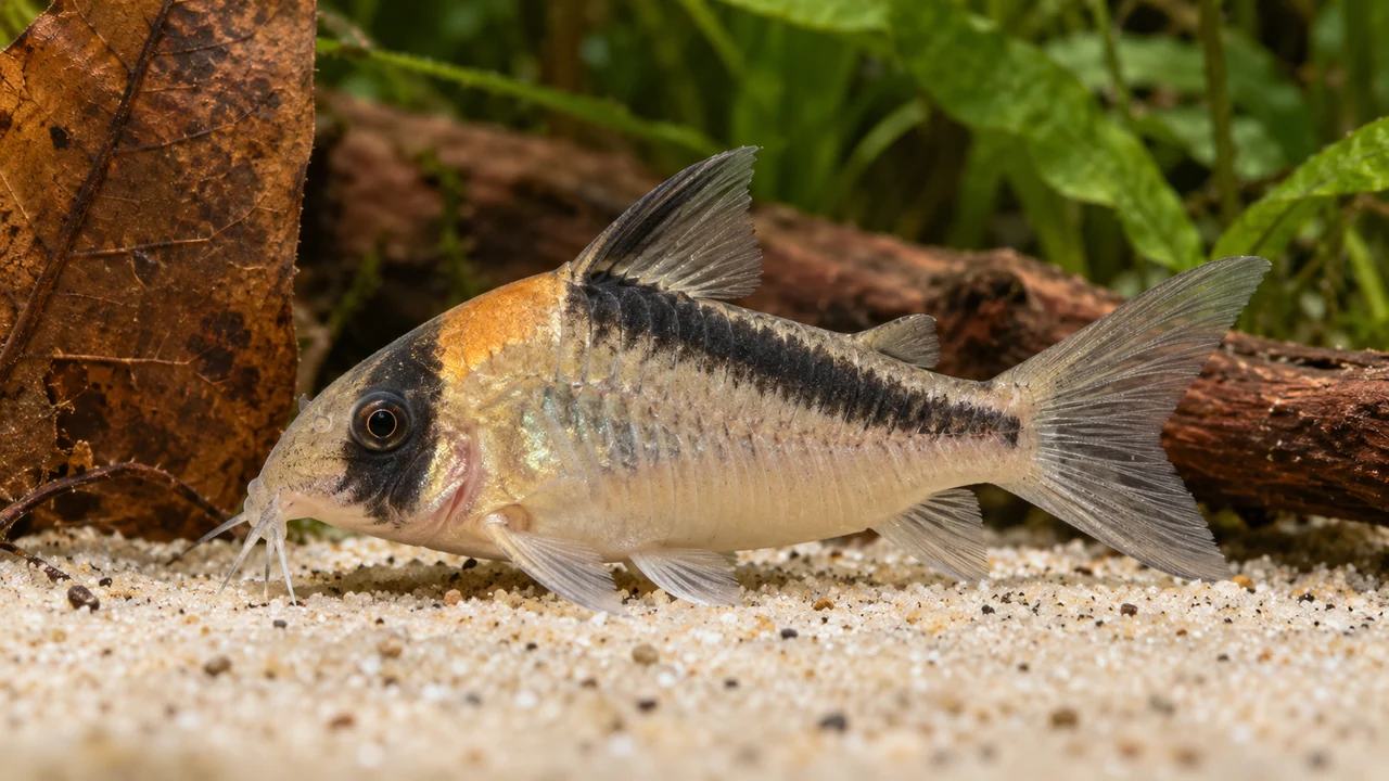 Duplicate Cory showing its identifying shape and markings in a suitable aquarium setting.