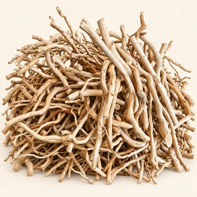BBA catalogue photograph: Natural Fine Root Driftwood – Botanical Root Bundle