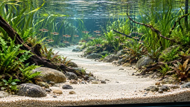 Planted Freshwater Stream planted freshwater aquarium composition